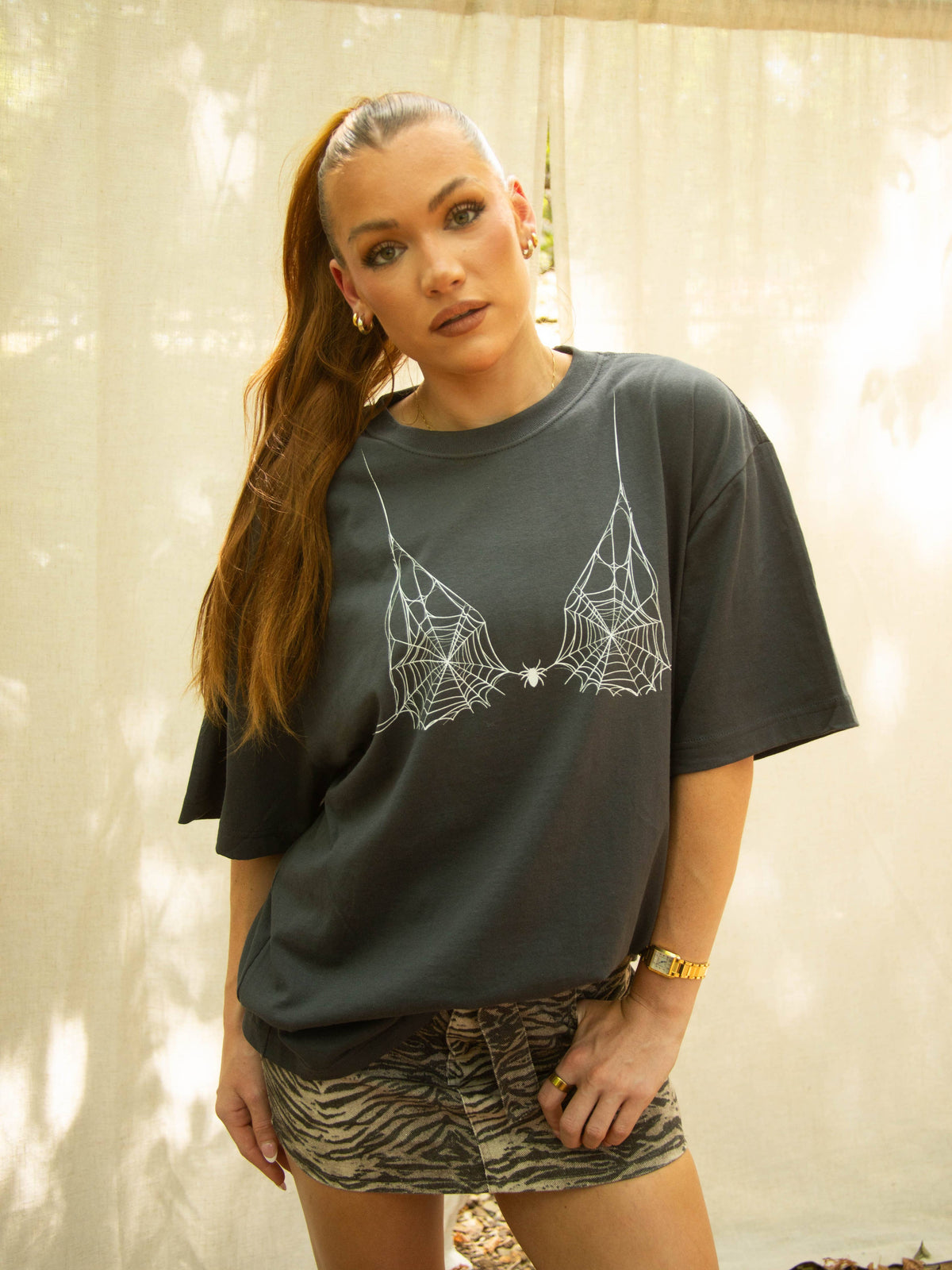 Charlie Southern Spooky Bikini Oversized Tee