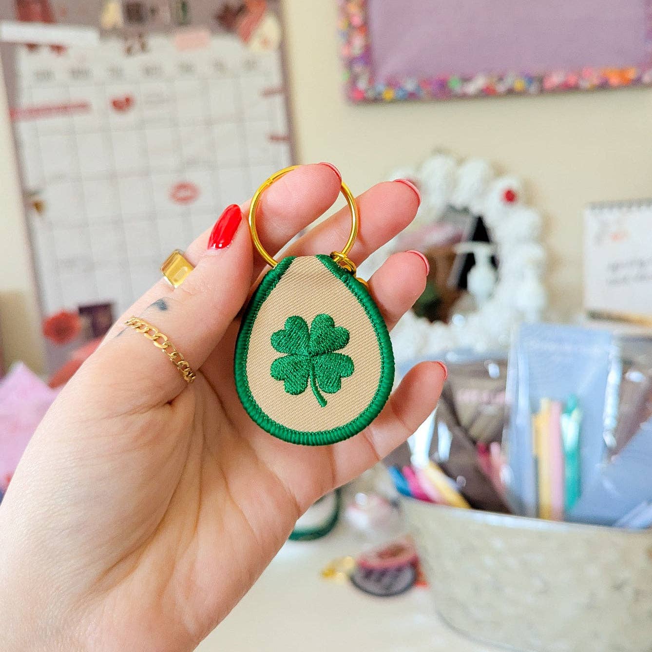 Shamrock Keychain