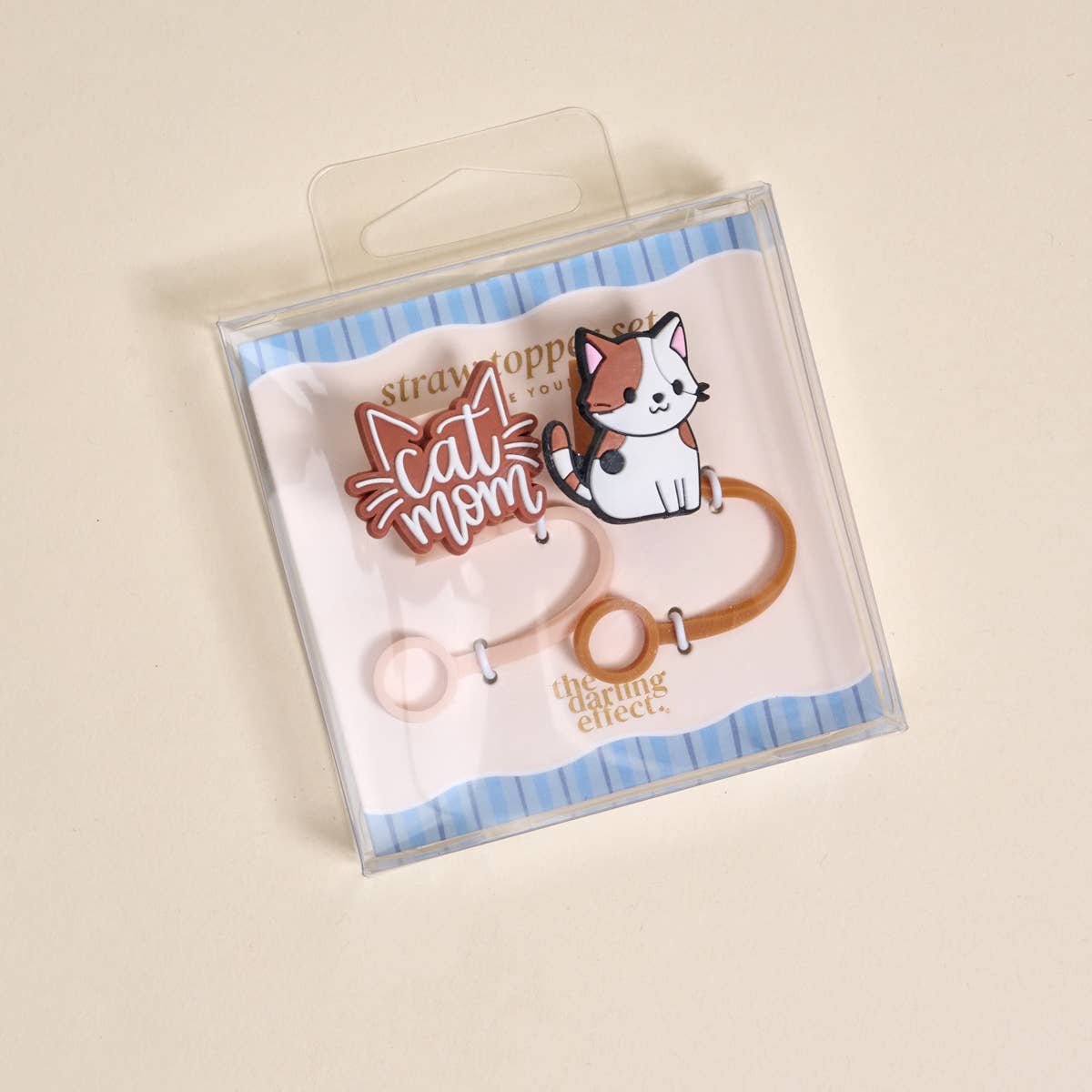 Straw Topper Set–Cat Mom