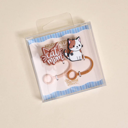 Straw Topper Set–Cat Mom