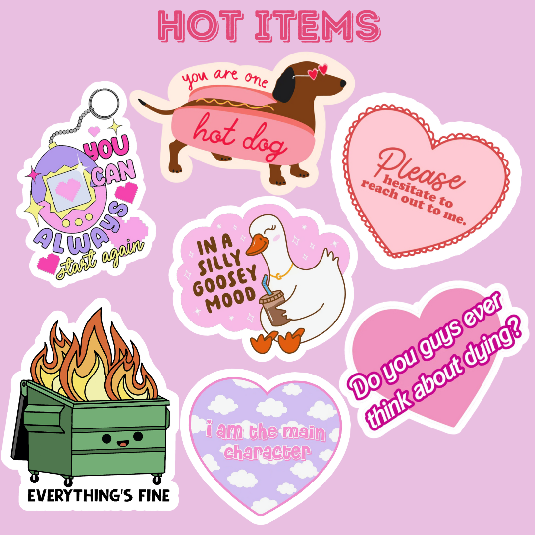 Valentine's Goose Sticker, Galentine's Day