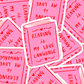 Reading Is My Love Language Bookish Sticker