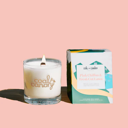 Coal & Canary Pink Chiffon + Fresh Cut Lawn Candle