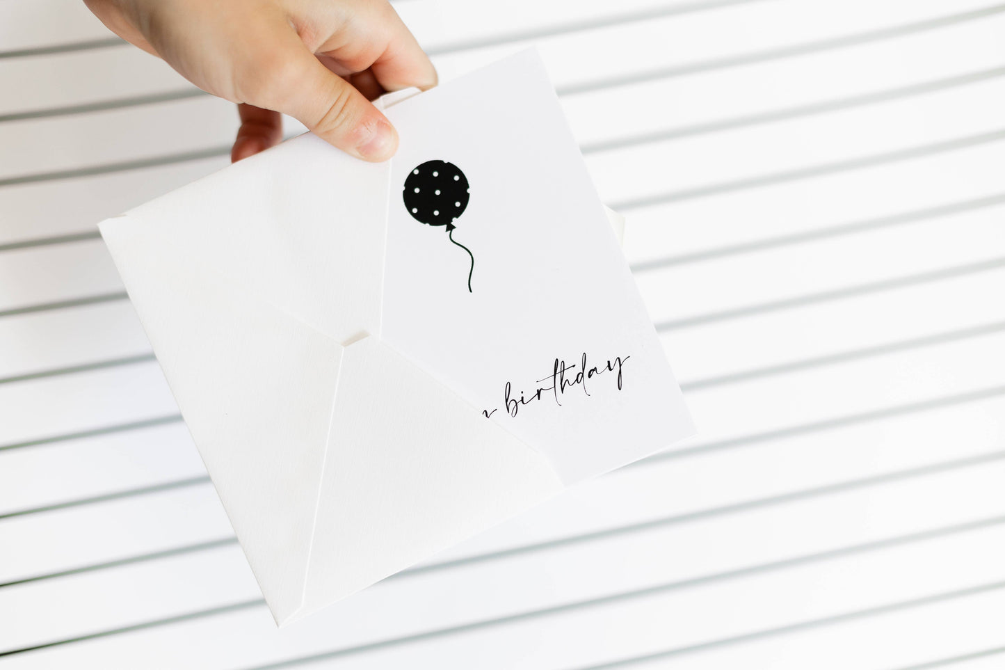 Birthday Balloon | Minimalist Birthday Card: Single Card