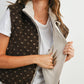 Floral Fleece Sleeveless Vest