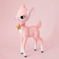 Pink Holiday Retro Deer Figurine