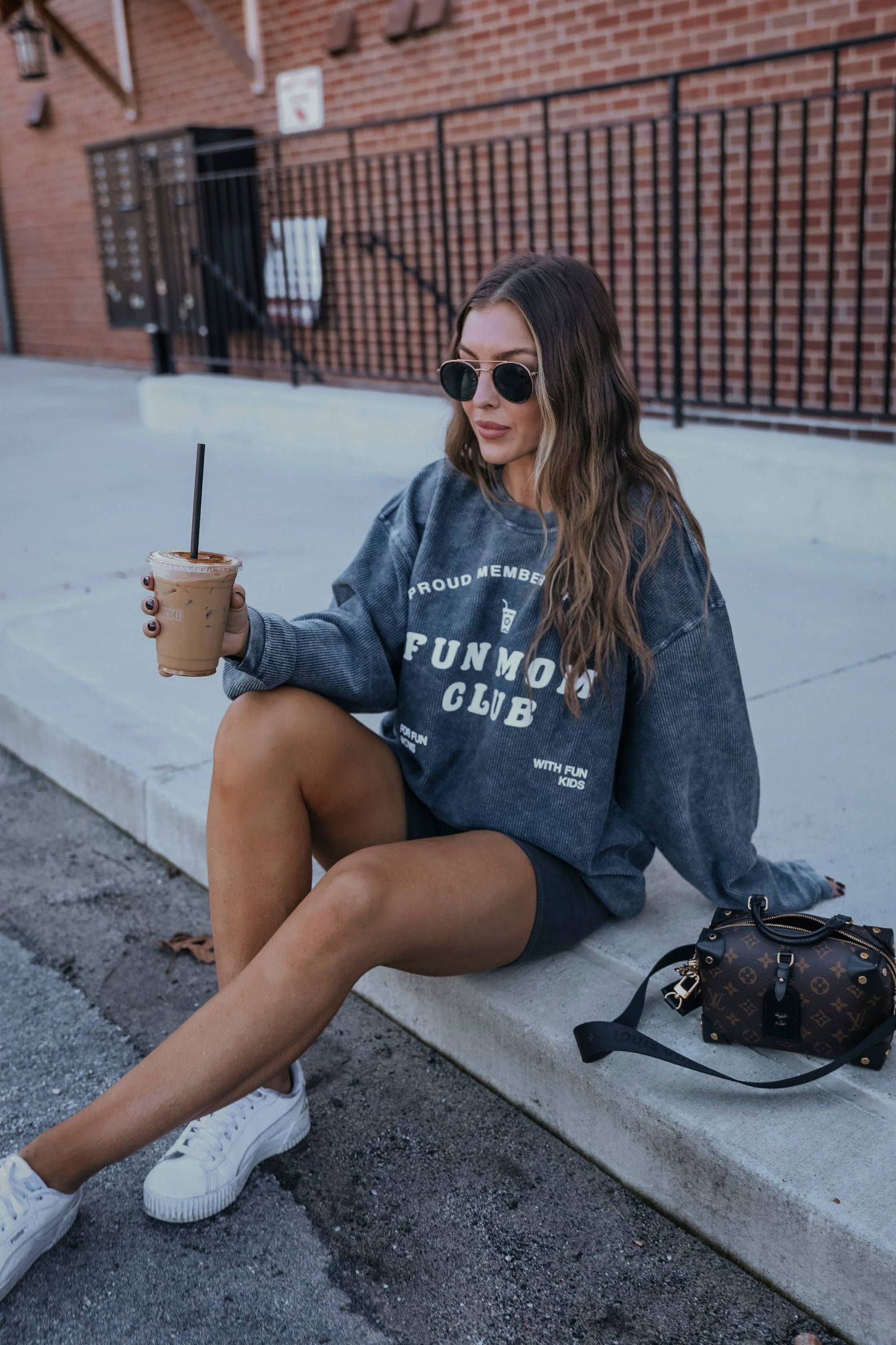 Friday + Saturday Fun Mom Club Corded Sweatshirt