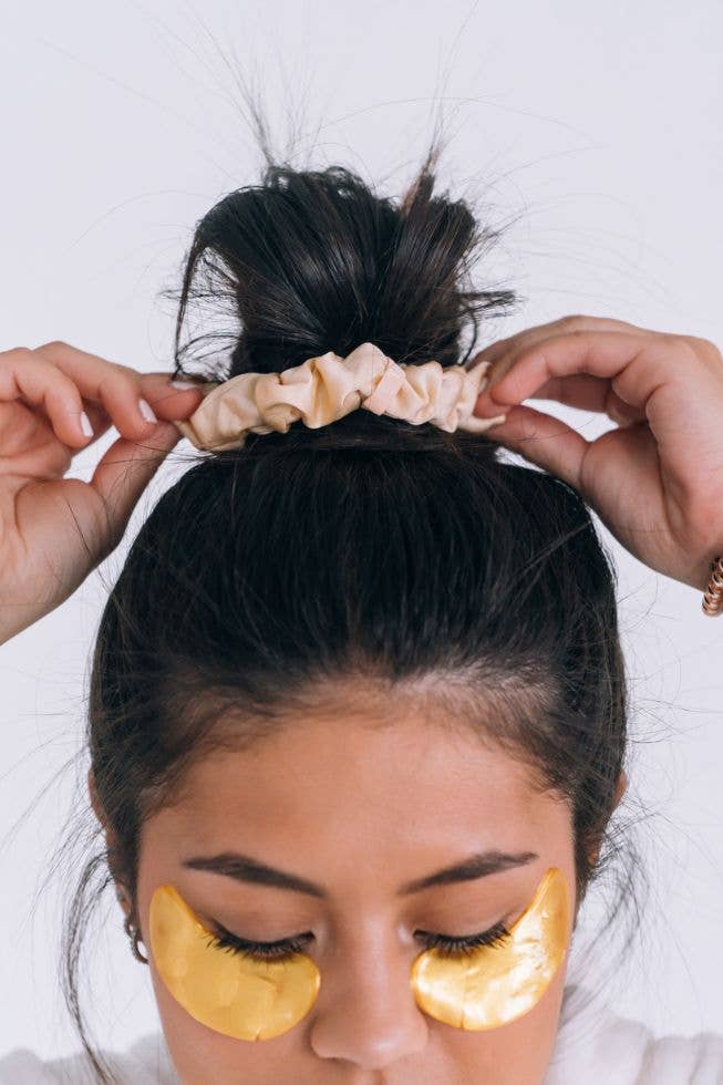 Teleties Silk Hair Scrunchie | Large | For the Love of Nude