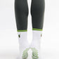 Olive Embroidered Green Striped Pilates Grip Socks Martini