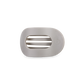 Round Flat Hair Clip | Small | Silver Flames