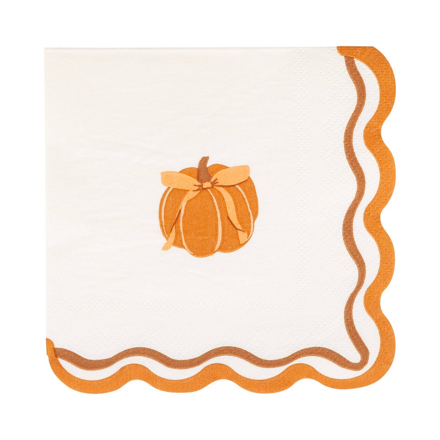 Pumkin Bow Cocktail Napkin (24 ct)