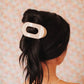 Teleties Round Flat Hair Clip | Medium | Almond Beige