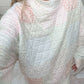 Pink Quilted Pastel Mockneck Sweatshirt