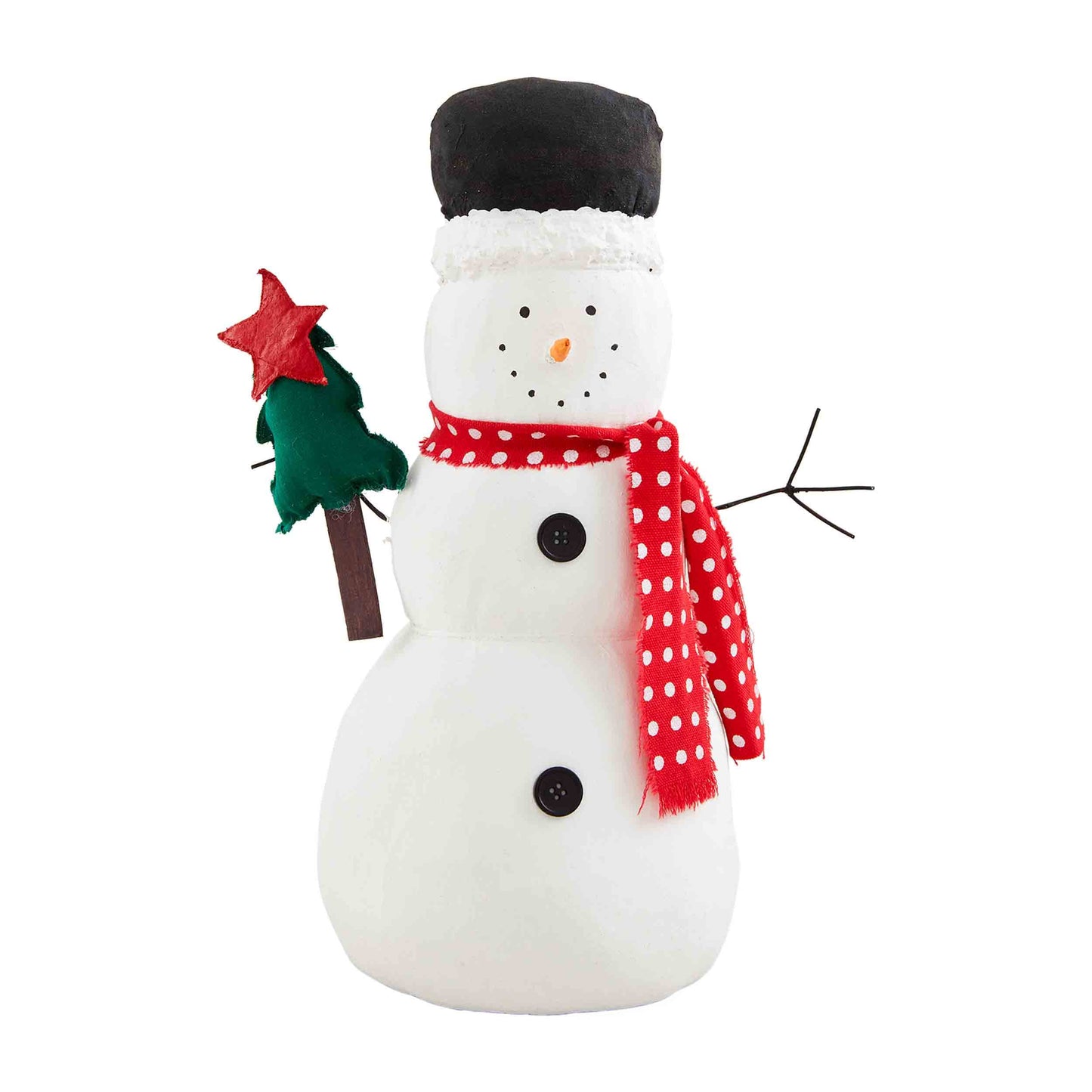 Mudpie Large Snowman Canvas Sitter