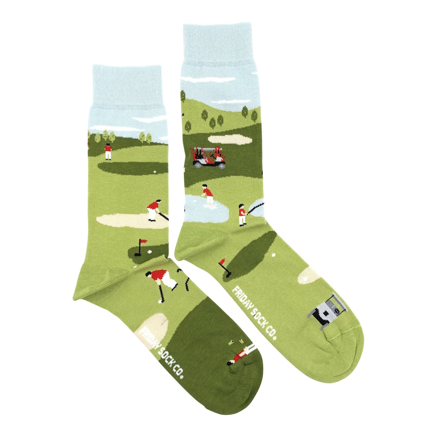 Friday Sock Co. Funny Golf Scene Men's Socks