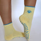 Happiest Here Grip Socks -  Yellow/Blue
