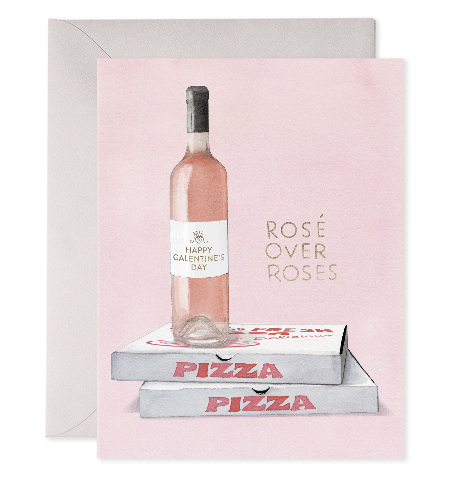 Rose Over Roses Galentine's Greeting Card
