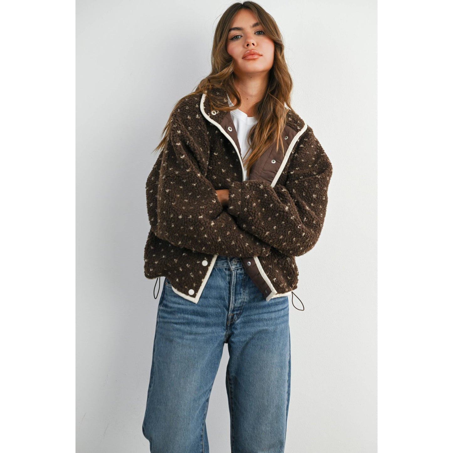 High Pile Fleece Puffer Jacket