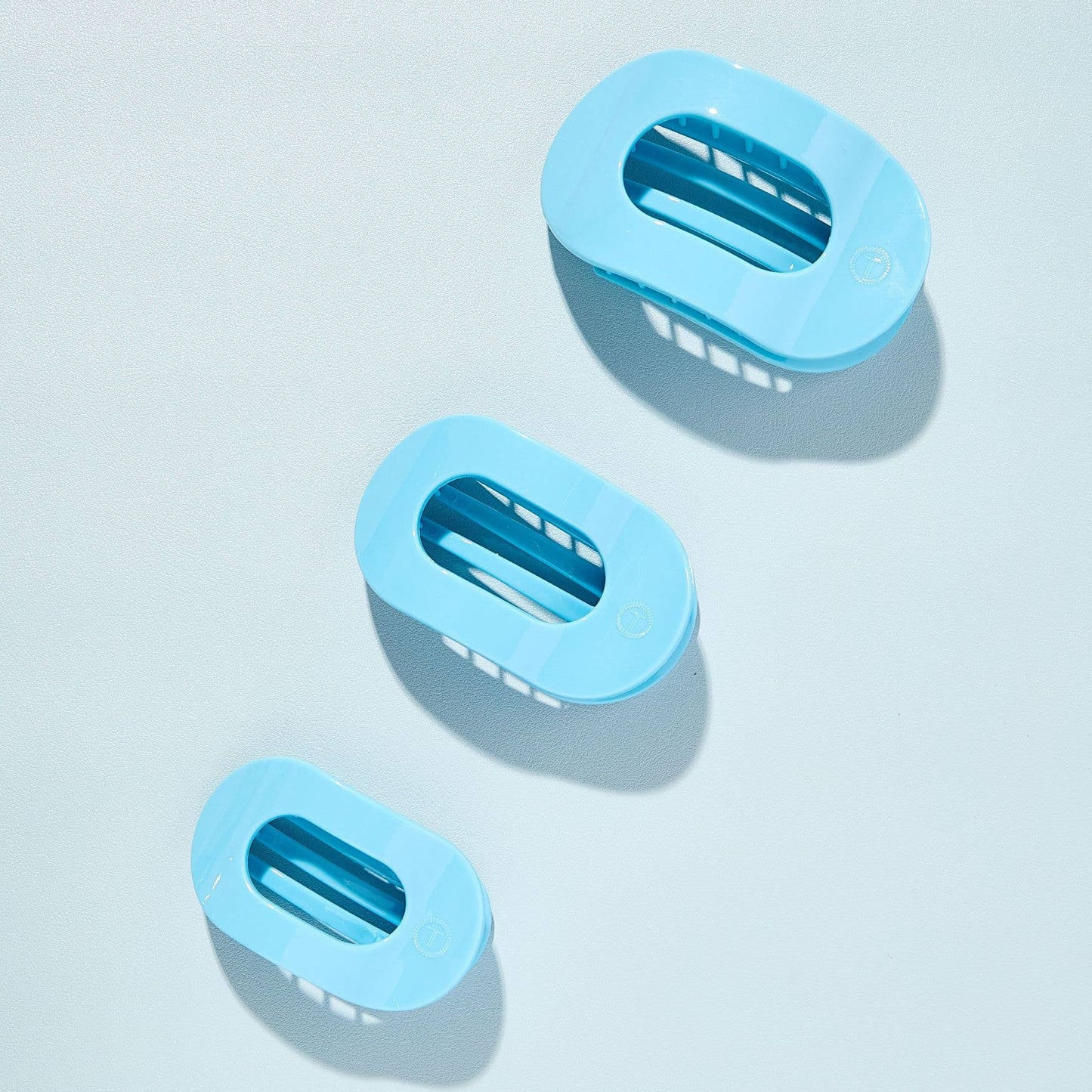 Teleties Flat Round Hair Clip Medium Summer Sky