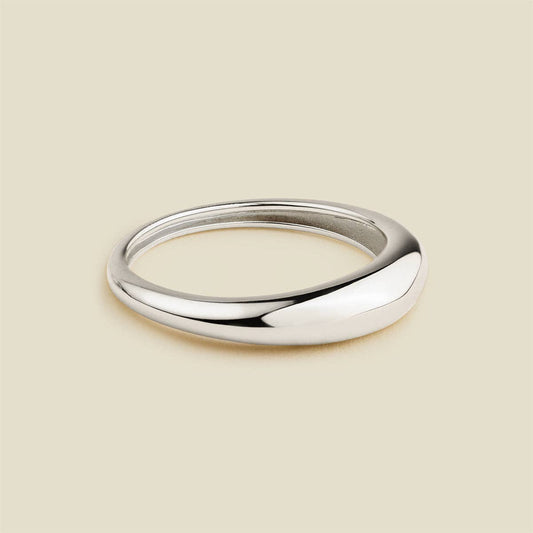 Made By Mary Mini Gloss Ring Silver
