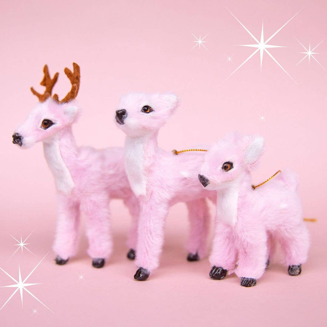 Holiday Reindeer Ornament | Pink: Doe