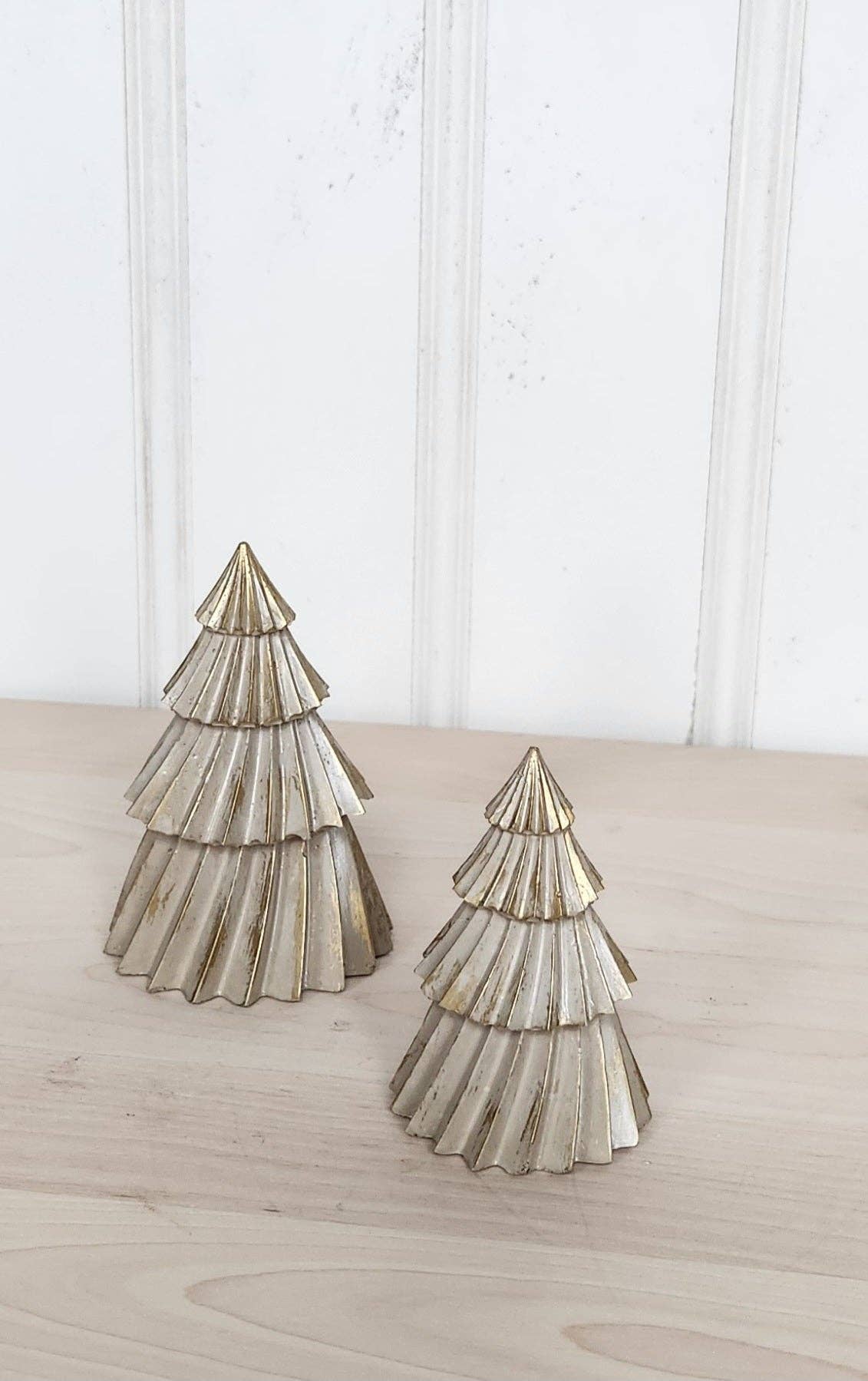 Concrete Christmas Trees - Beige Small Twirly