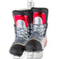 Hanging Silver/Red Glass Hockey Skates Ornament