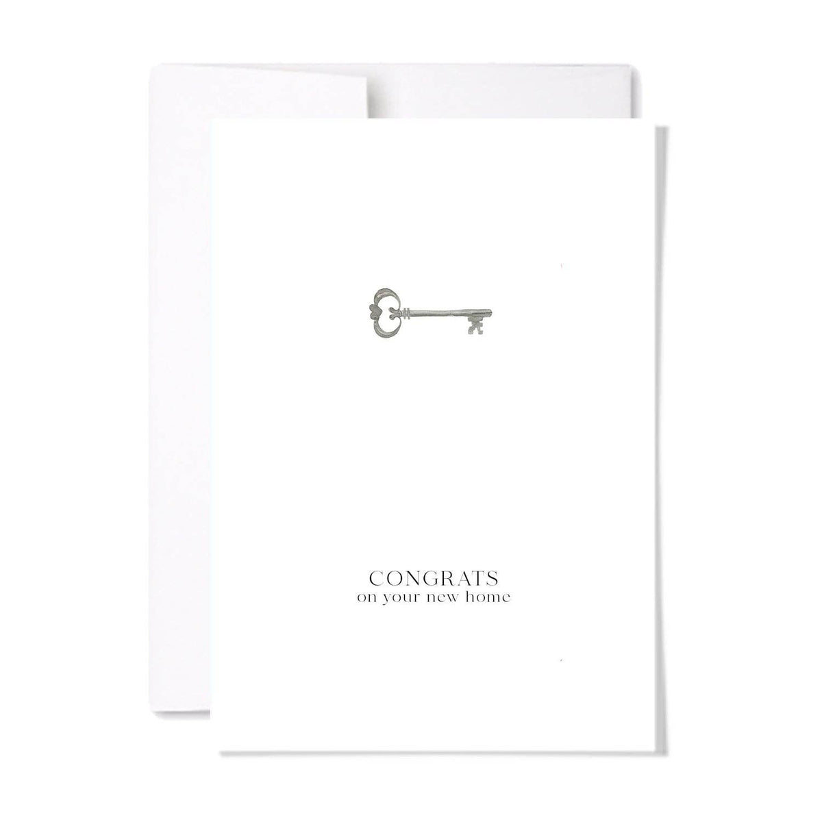 New Home | Illustrated Watercolour Key Housewarming Card: Single Card