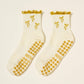 Bow Ruffle Grip Sock [Gold], Pilates Socks