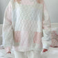 Pink Quilted Pastel Mockneck Sweatshirt