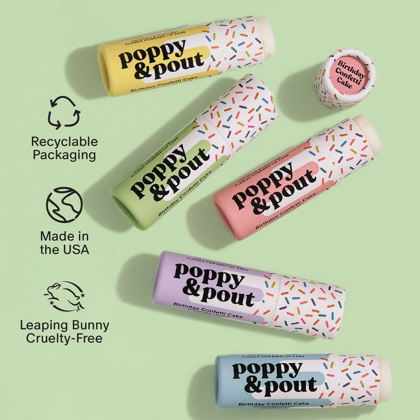 Purple Birthday Confetti Cake Lip Balm