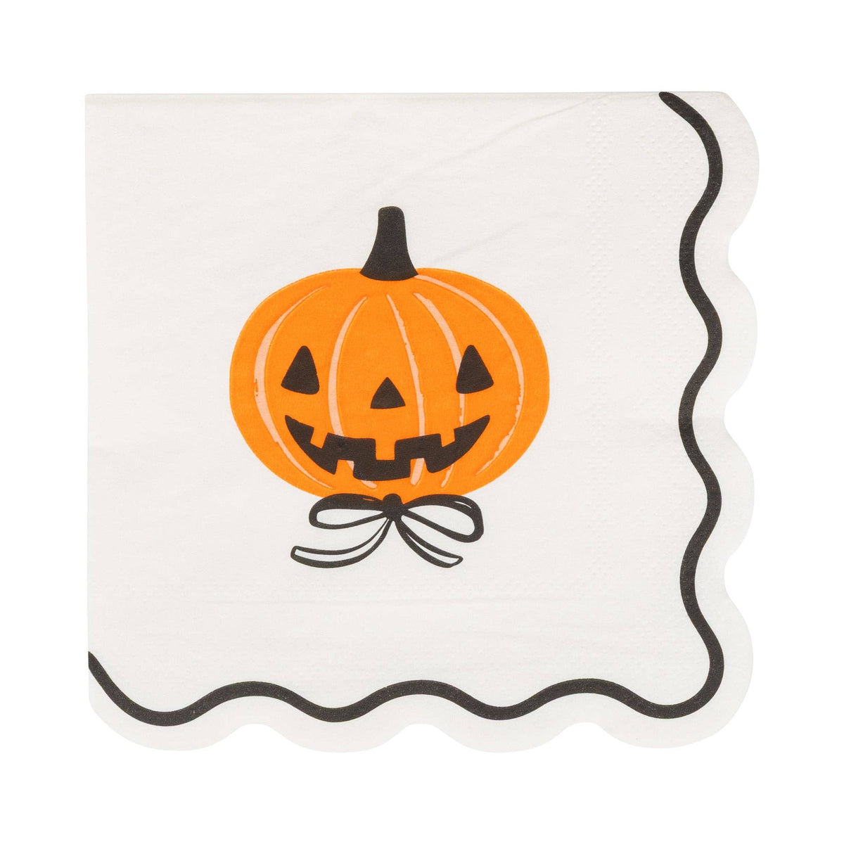 Pumpkin Bow Cocktail Napkin 24 ct
