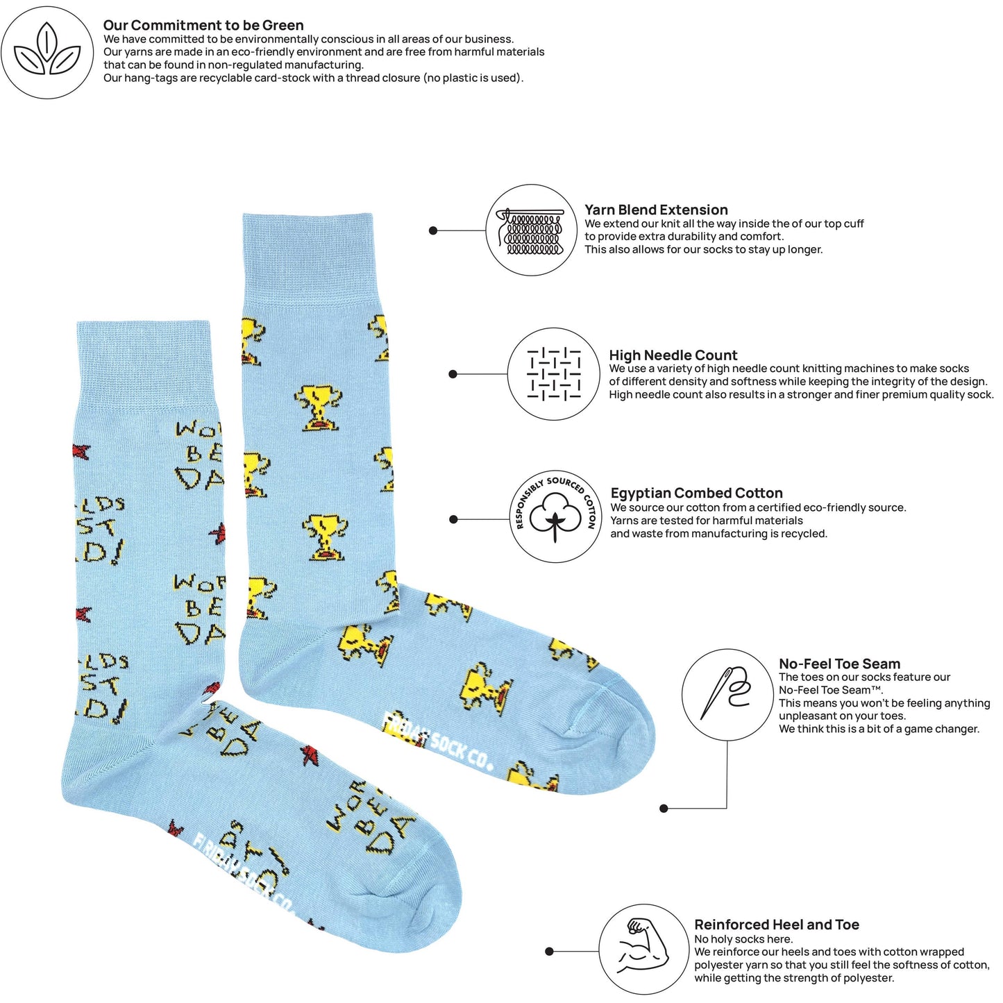 Men's Worlds Best Dad Mid-Calf Socks