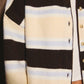 Long Sleeve Round Neck Striped Cardigan