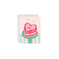 Happy Birthday Heart Cake Greeting Card
