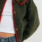 Buttoned Fleece Puffer Jacket
