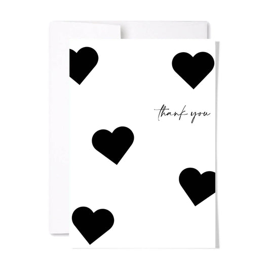 Heartfelt Thank You | Minimalist Classic Thank You Card: Single Card