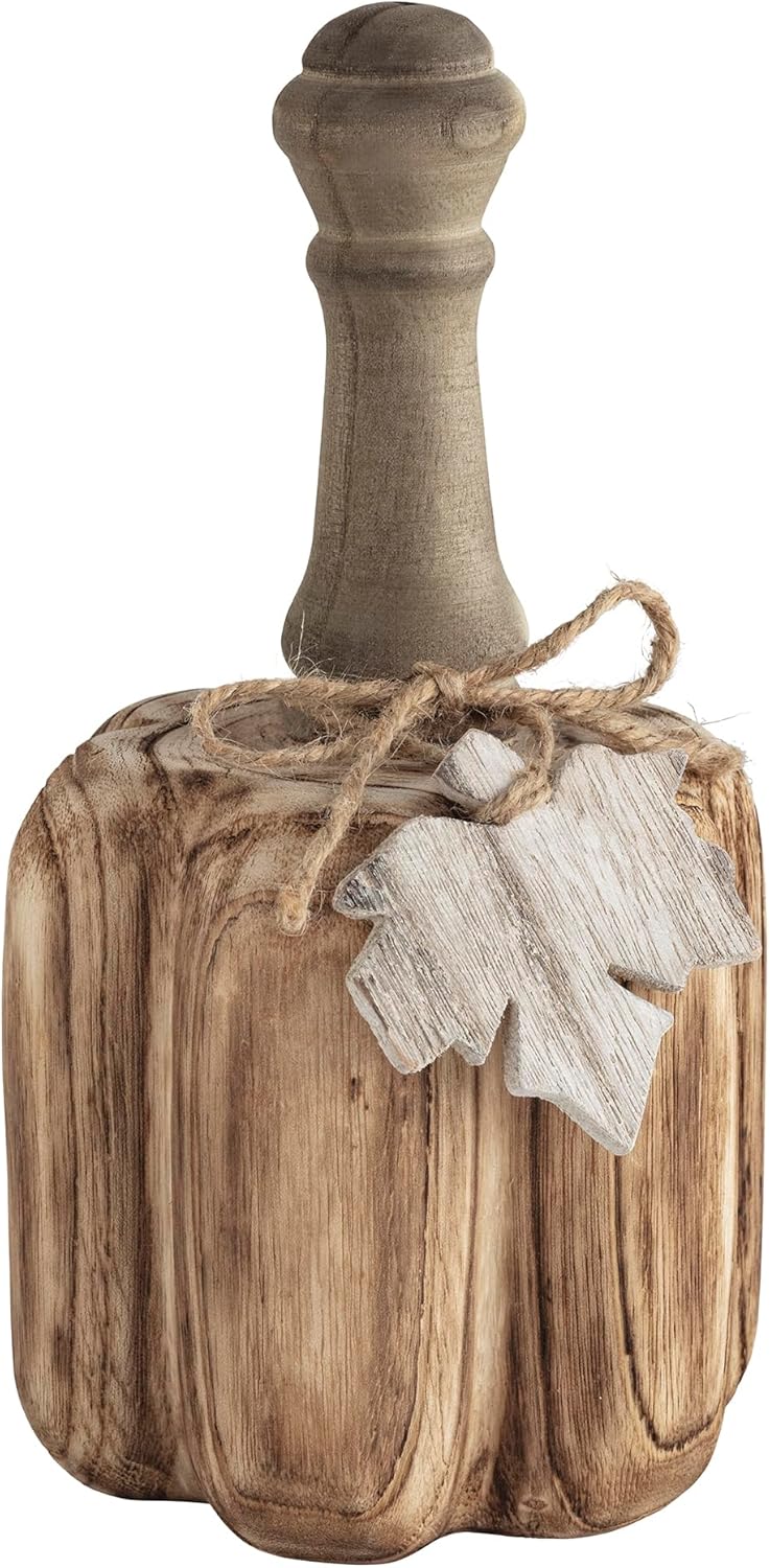 Mudpie Small Wood Baluster Pumpkin