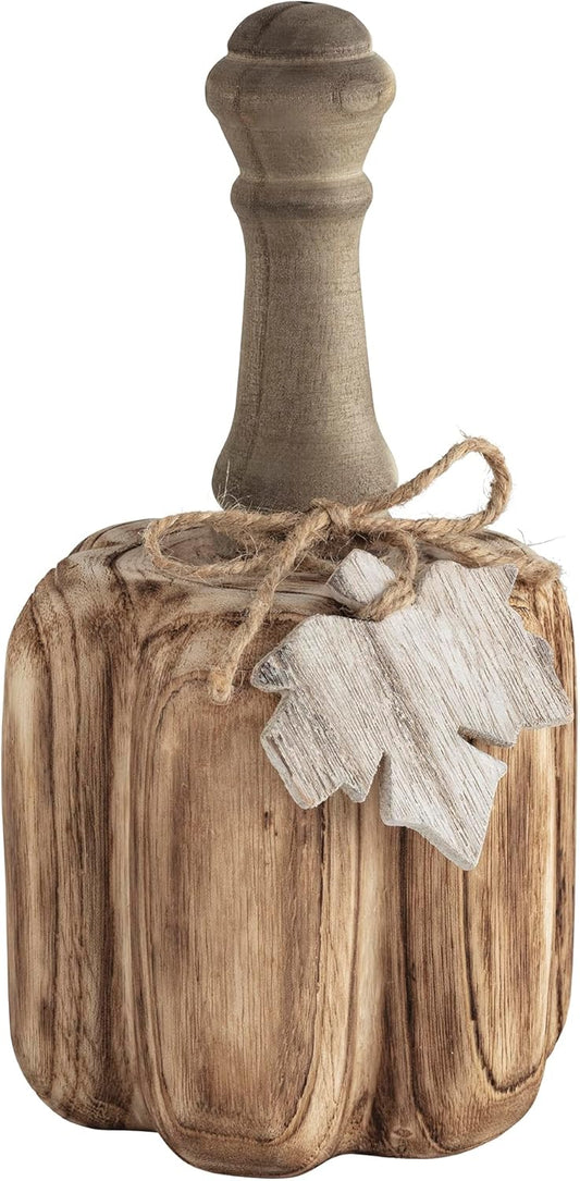 Mudpie Small Wood Baluster Pumpkin