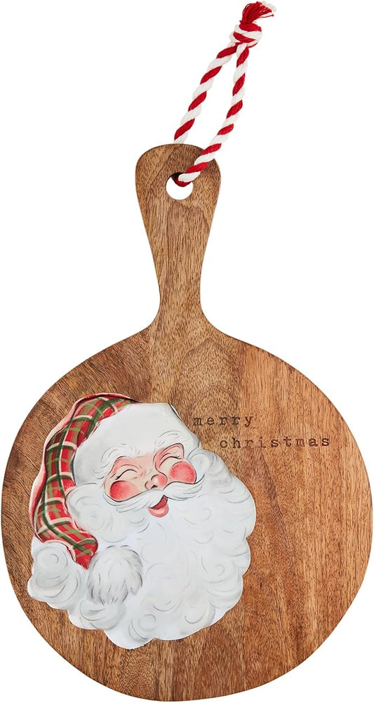 Mudpie Round Santa Enamel Charcuterie Board