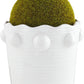 Mudpie Beaded Faux Moss Large Pot