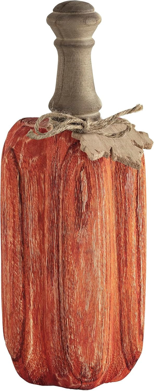 Mudpie Large Wood Baluster Pumpkin