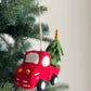 Felt Pickup Truck with Christmas Tree Ornament