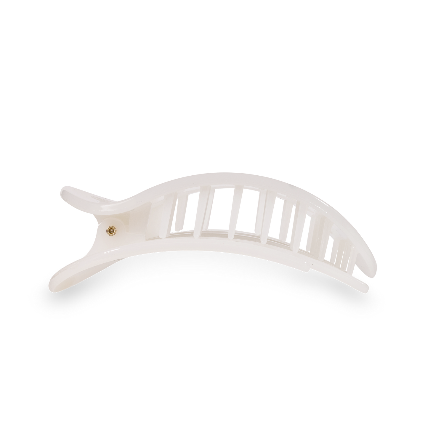 Teleties Round Flat Hair Clip | Medium | Coconut White