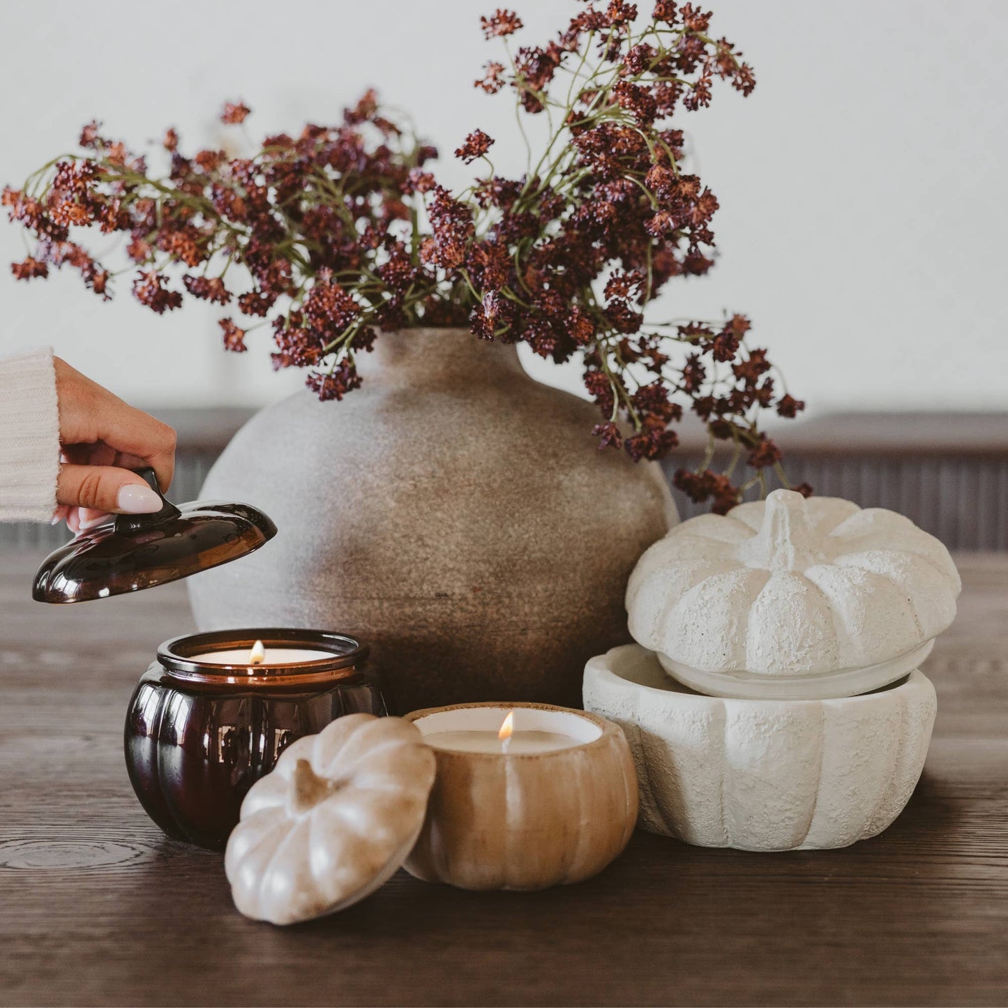 Pumpkin Jar Soy Candle, 13.5 oz - Cashmere and Vanilla