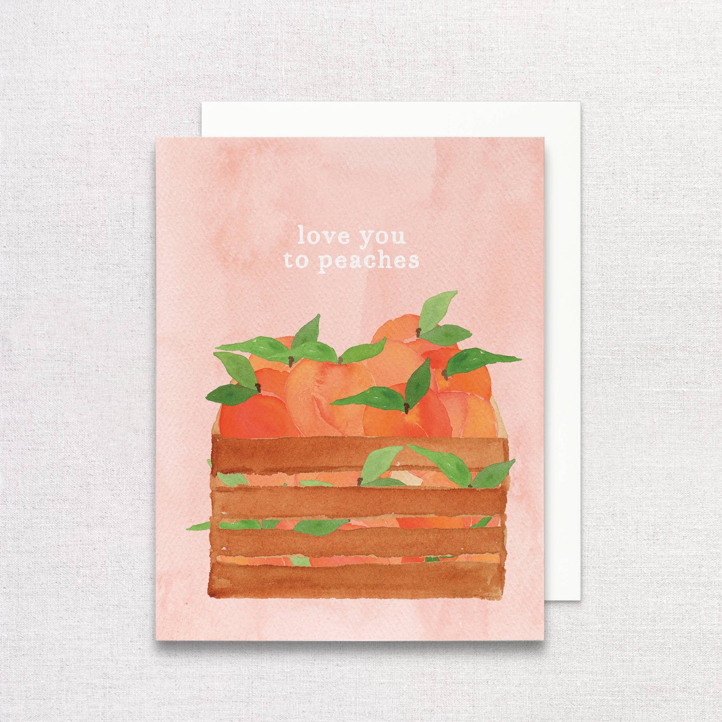Love You to Peaches Greeting Card | Cute Anniversary Card