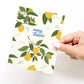 Many Thanks Lemon Pattern Greeting Card