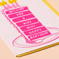 Wishing You A Very Happy Cake Letterpress Birthday Card