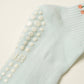 Cherry Ruffle Grip Sock [Baby Blue], Pilates Socks