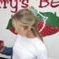 BLUE GINGHAM STRAWBERRY CHARM CLAW: OVERSIZED